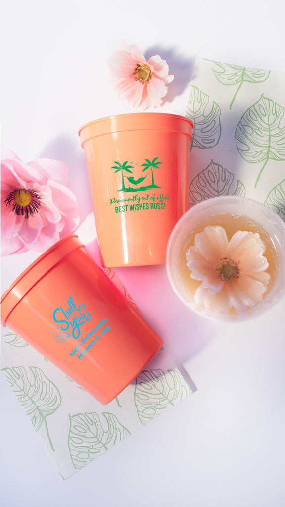 Bright cups personalized with Summer designs