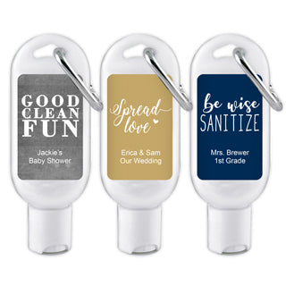 Personalized Hand Sanitizer with Carabiner