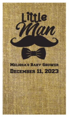 Personalized Fashion, Eco, Tweed, Burlap Guest Towels