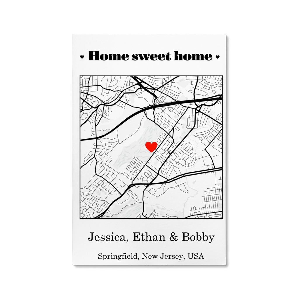 Personalized Home Sweet Home Gallery Wrapped Canvas - All Personalization
