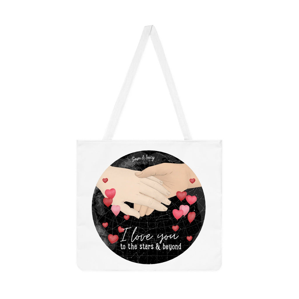 Personalized Shoulder Tote Bag - Valentine's Day Star Map Edition - All Personalization