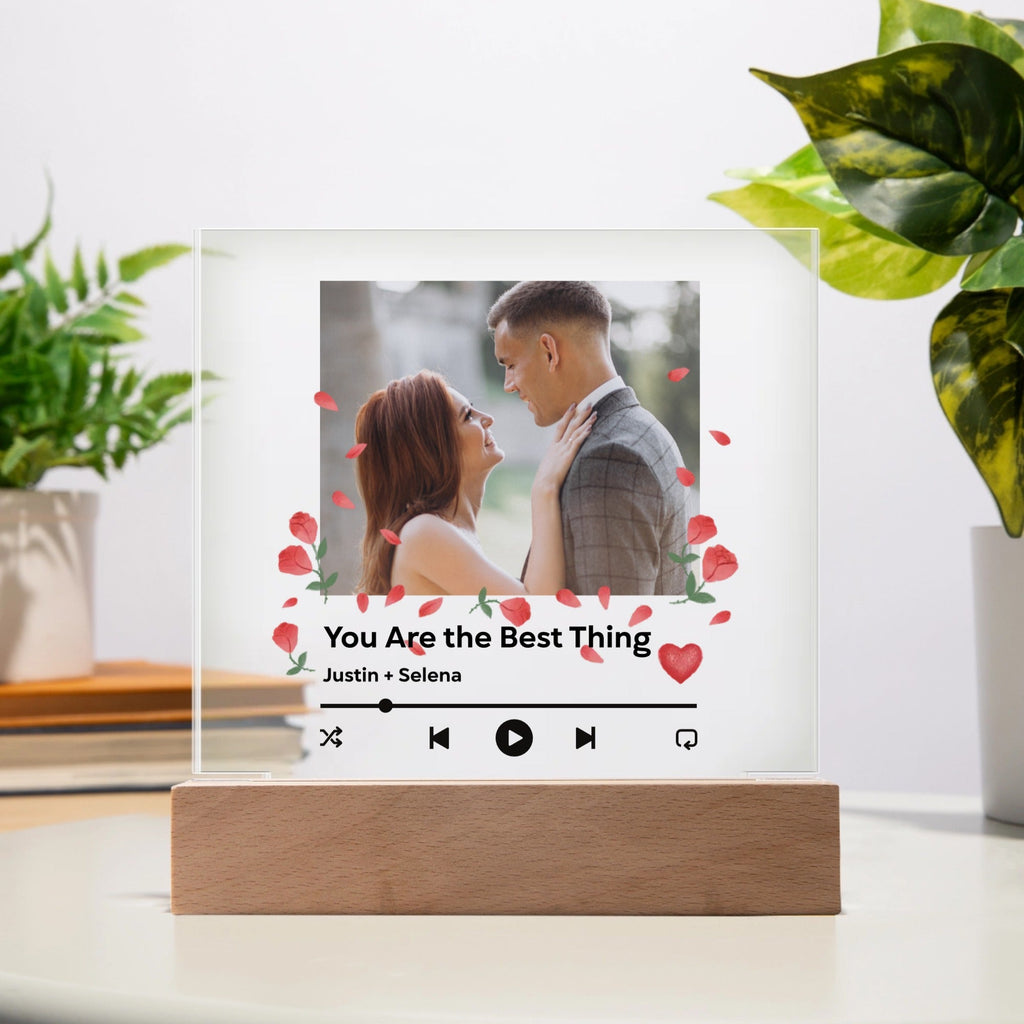 Personalized Acrylic Square Plaque - Valentine's Media Player - All Personalization