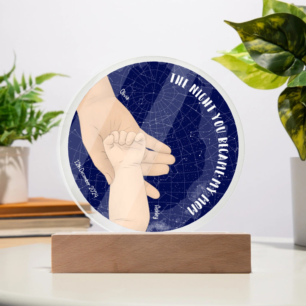 Personalized Circle Acrylic Plaque - Star Map for Mom - All Personalization