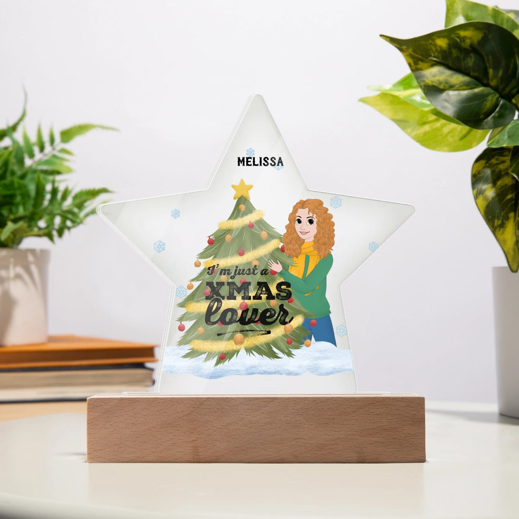 Personalized Acrylic Star Plaque - Xmas Lover - All Personalization