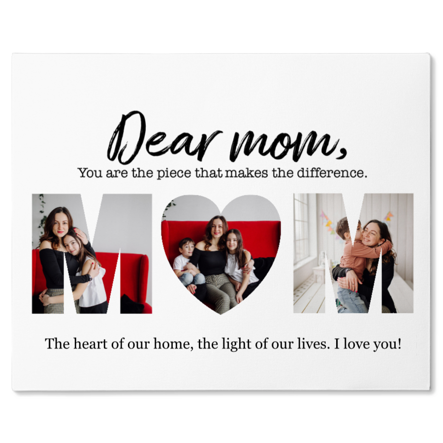 Personalized Dear Mom Gallery Wrapped Canvas - All Personalization