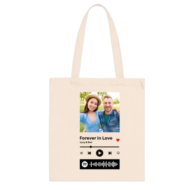 Personalized Premium Tote Bag - Our Song - All Personalization