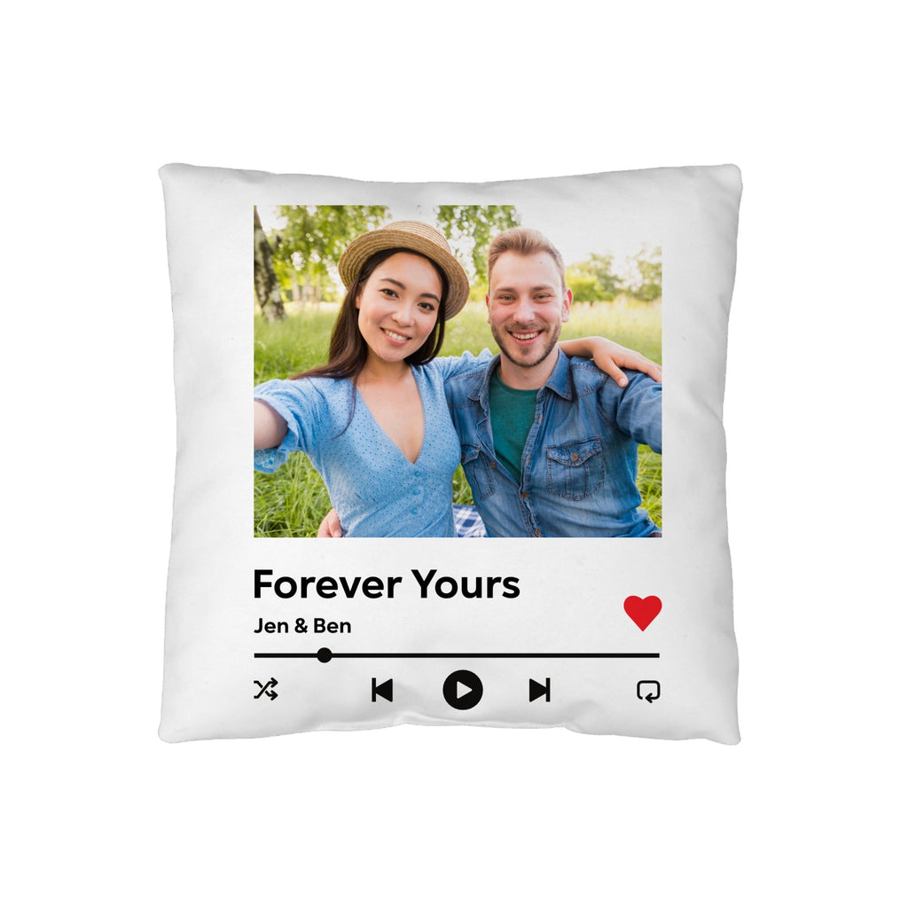 Personalized Photo Upload Square Pillow 18" x 18" - Our Song - All Personalization