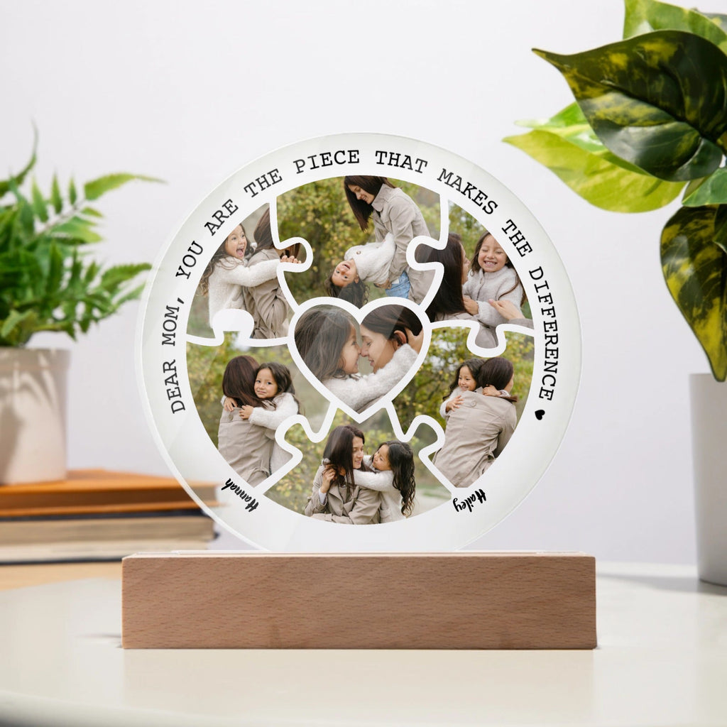 Personalized Photograph Pieces Circle Acrylic Plaque - All Personalization