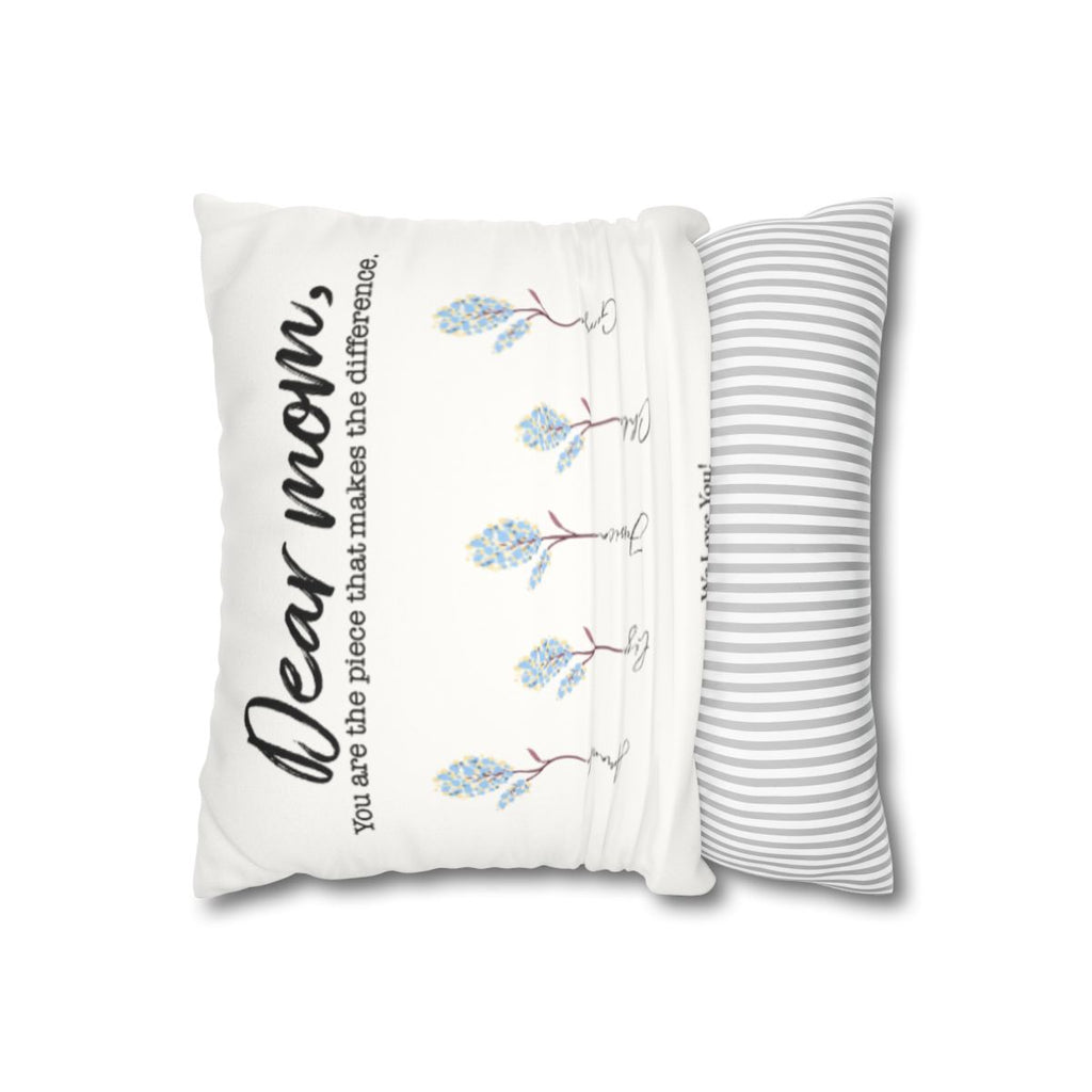 Personalized Faux Suede Square Pillow for Mother's Day - All Personalization