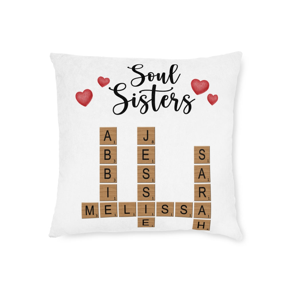 Personalized Crossword Pillow - Soul Sisters - All Personalization