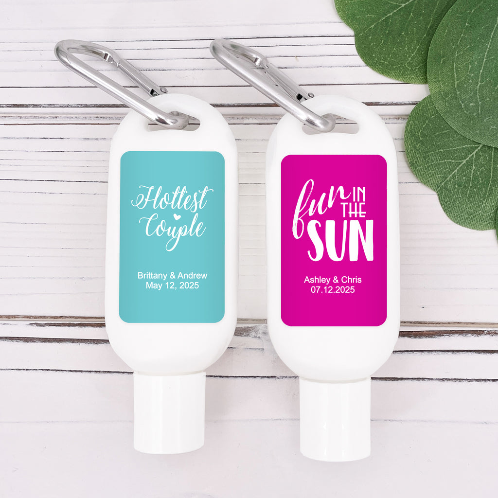 Personalized Sunscreen with Carabiner - All Personalization