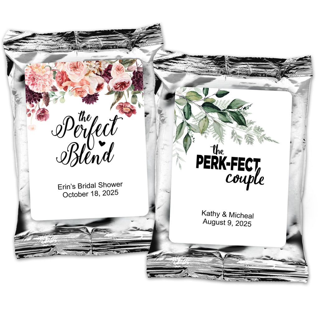 Personalized Floral & Botanical Coffee Packs - All Personalization