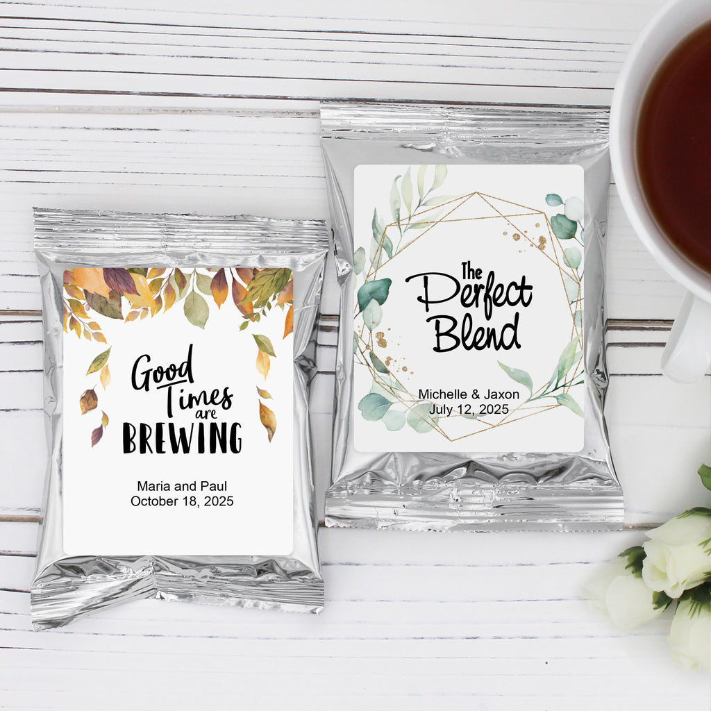 Personalized Floral & Botanical Coffee Packs - All Personalization