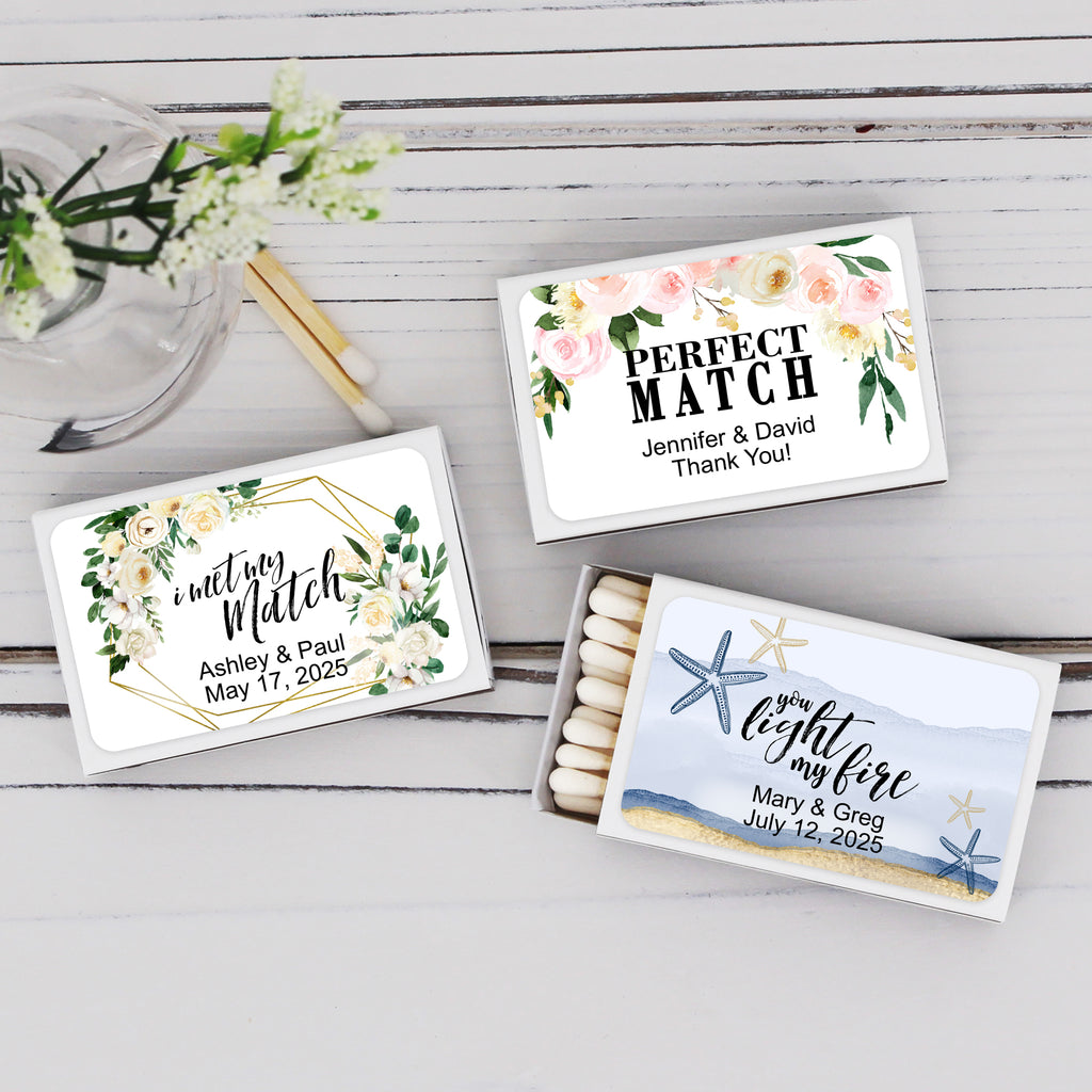 Personalized Floral & Botanical Matchboxes - All Personalization