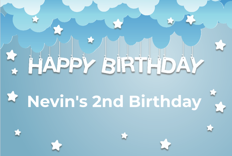Personalized Blue Sky Birthday Yard Sign - All Personalization