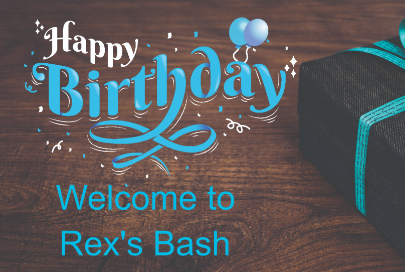 Personalized Blue Present Birthday Yard Sign - All Personalization