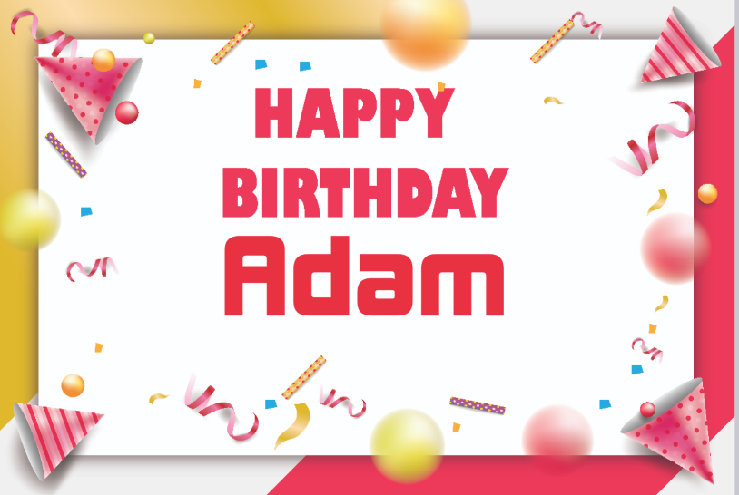 Personalized Red and Yellow Celebration Birthday Yard Sign - All Personalization