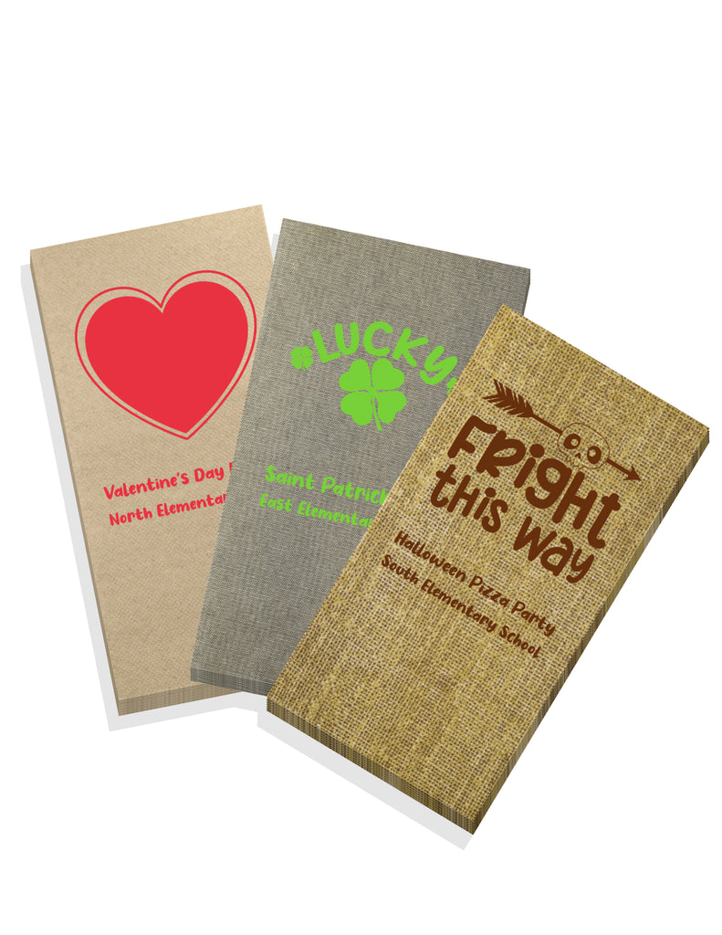 Personalized Eco, Tweed, Burlap Guest Towels