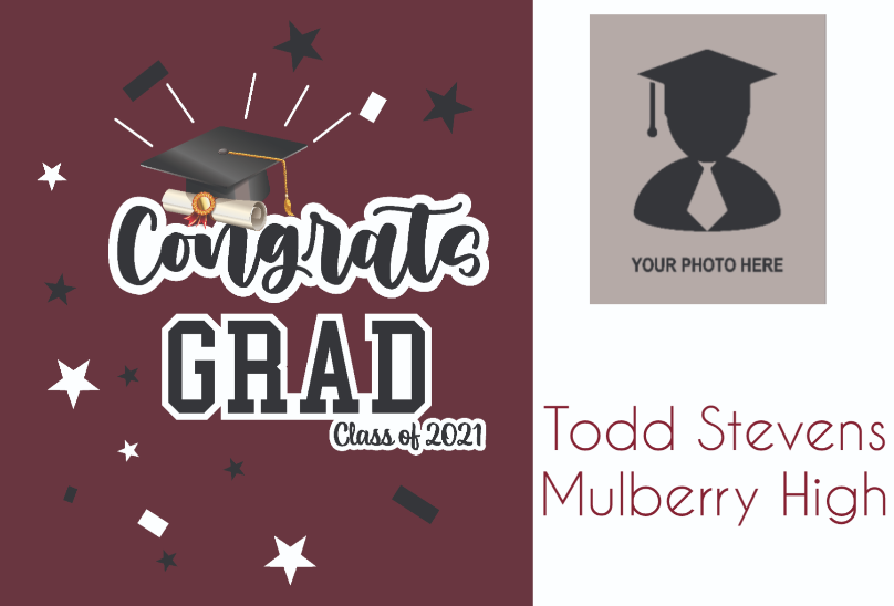Personalized Congrats Grad Graduation Photo Yard Sign - All Personalization
