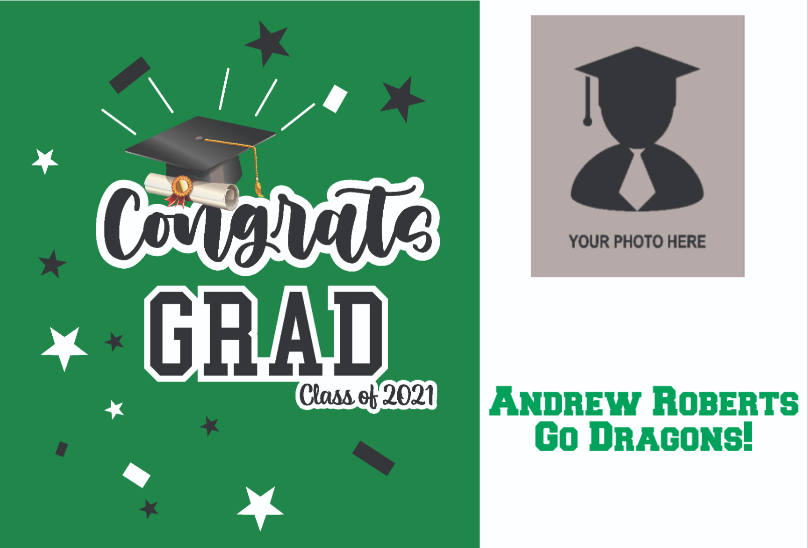 Personalized Congrats Grad Graduation Photo Yard Sign - All Personalization