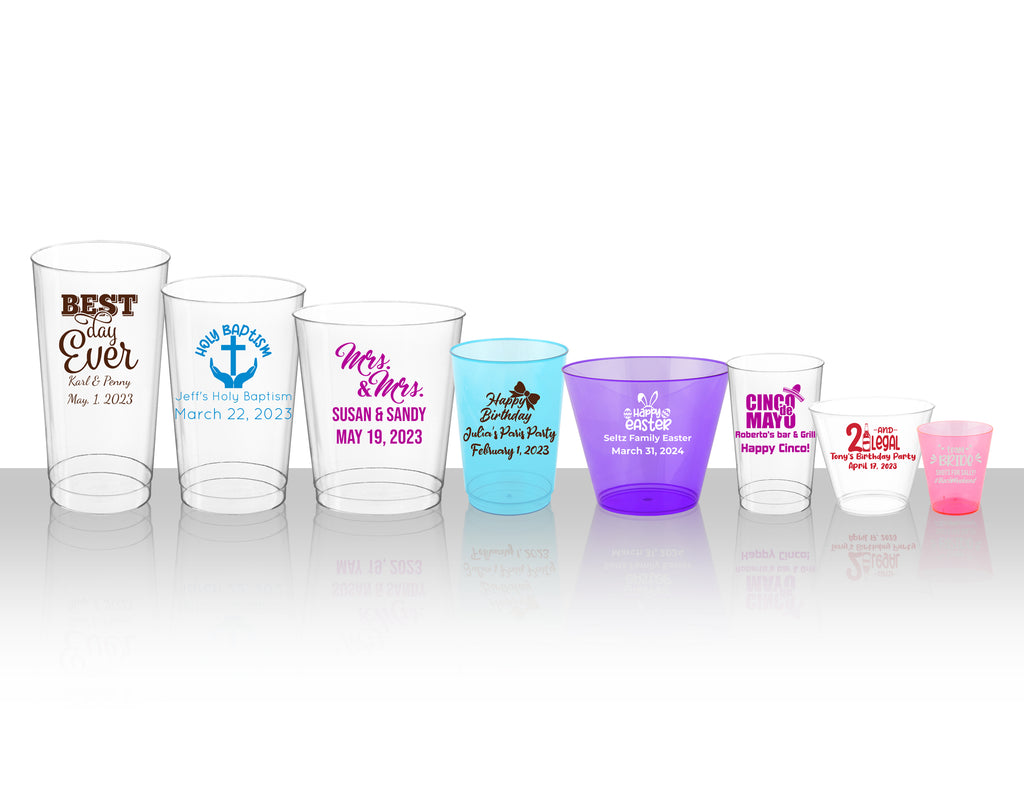 Personalized Hard Plastic Cups 2oz - 16oz