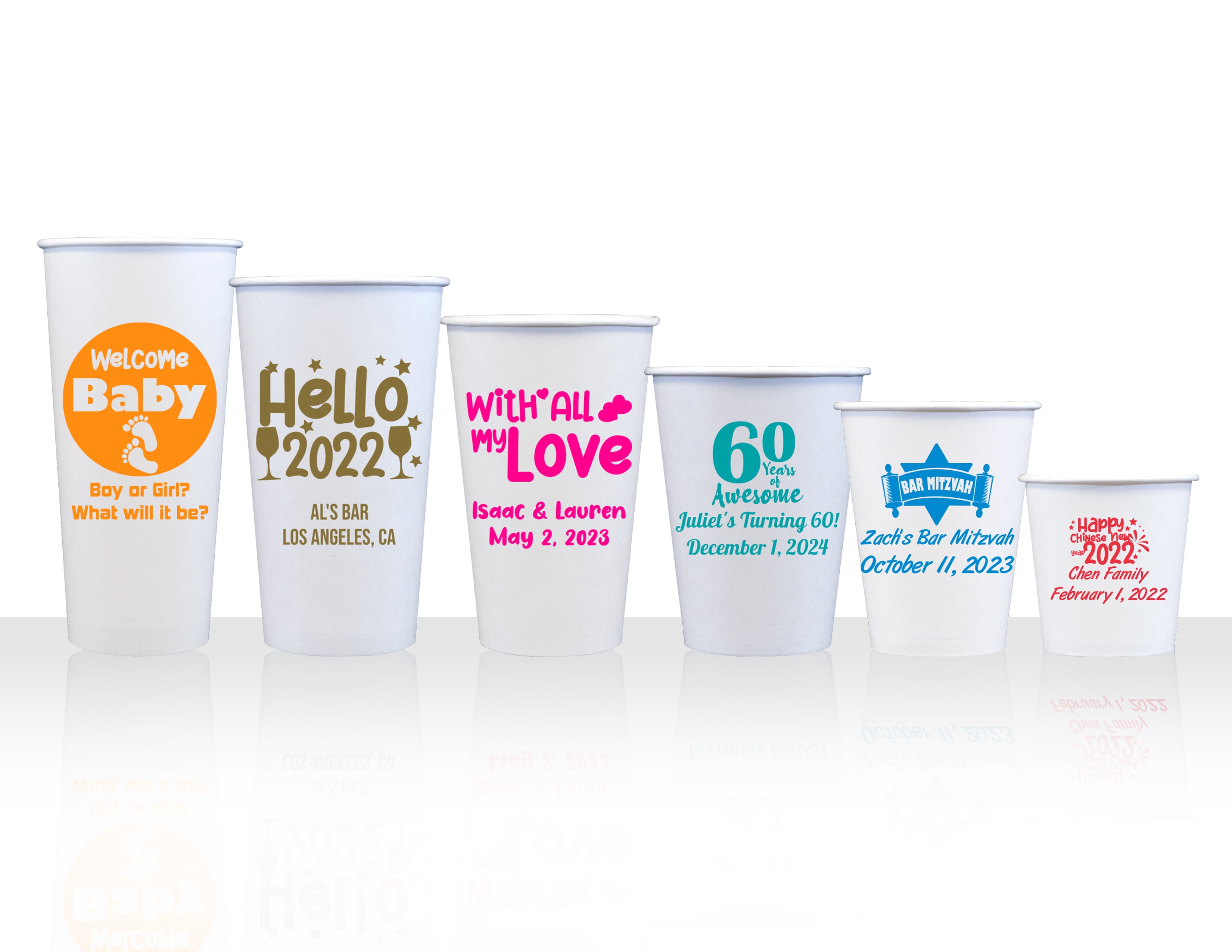 Personalized Paper Cups 4oz - 24oz | All Personalization