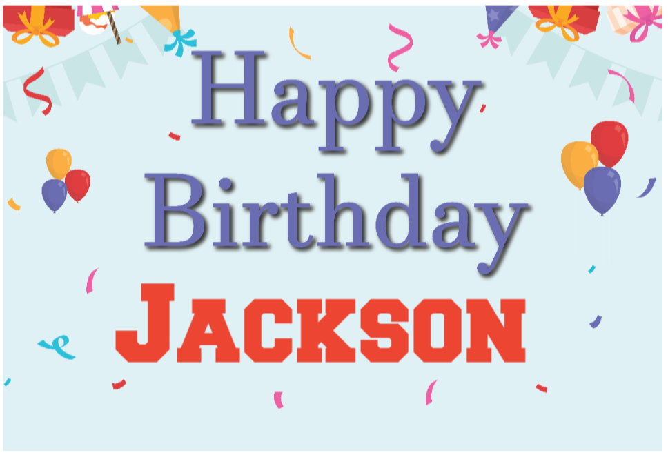 Personalized Blue Balloons Birthday Yard Sign - All Personalization
