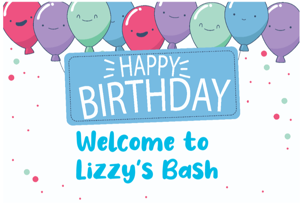 Personalized Happy Balloons Birthday Yard Sign - All Personalization