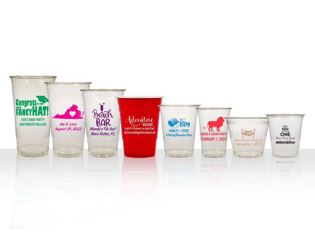 Personalized Soft Plastic Cups 8oz - 32oz